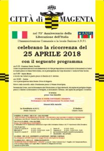 Celebrazioni del 25 aprile: il programma